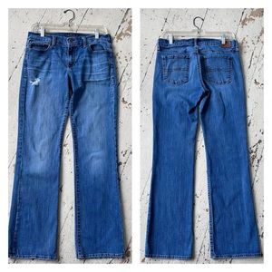 Lucky Brand Sweet Boot Blue Distressed Jeans